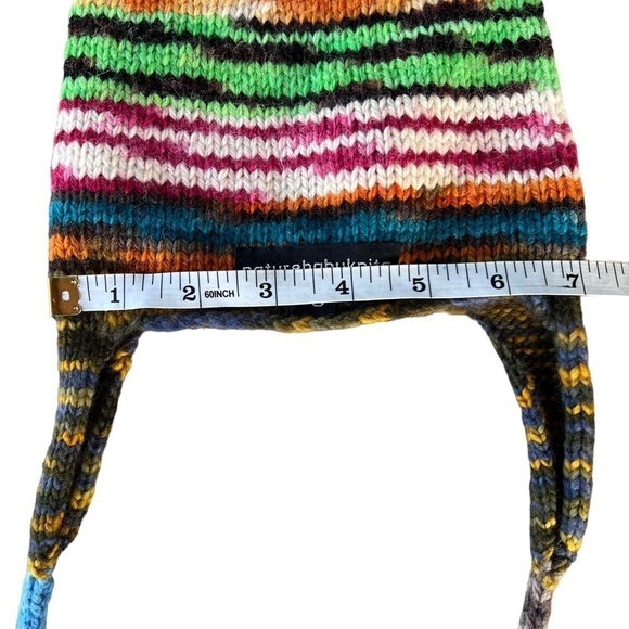 Nature Baby Knits Multicolor Cone Beanie Pom Poms Bright Colorful Fun - Picture 9 of 9